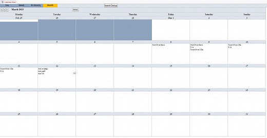 Microsoft Access Calendar Scheduling Database | Full-Featured Scheduling Solution