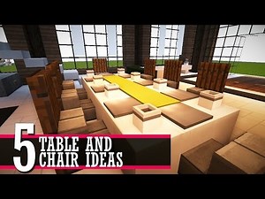 5 table and chair design ideas (Minecraft Furniture Tutorial)