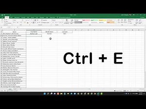 Pabilisin ang Pag Encode ng Pangalan Gamit ang Excel Flash Fill (Shortcut) | Tagalog Tutorial
