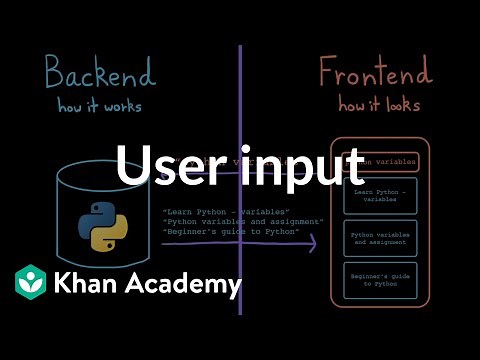 User input | Intro to CS - Python | Khan Academy