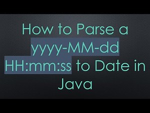 How to Parse a yyyy-MM-dd HH:mm:ss to Date in Java