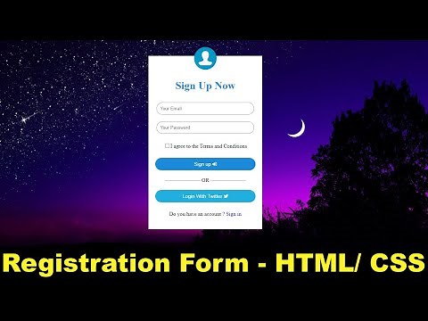 How to Create a Registration Form Using HTML & CSS | SignUp form using HTML & CSS
