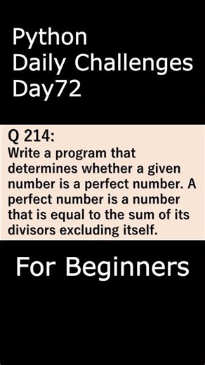 Python Daily Challenges Day072 For Beginners #programming #python #beginners