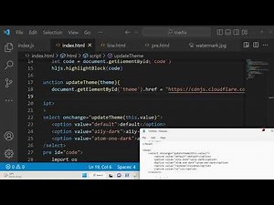 Javascript Highlight.js Example to Highlight Source Code in Pre Tag in Various Themes & Languages
