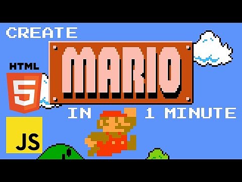 Code Mario in one minute! Beginner Javascript Tutorial