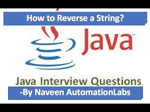 How to Reverse a String - Java Interview Question -1