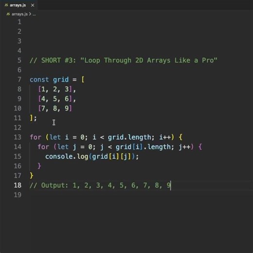 Loop Through 2D Arrays Like a Pro | #javascript #coding #frontendcourse #webdevelopment