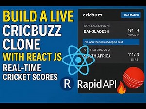 Build a Live Cricbuzz Clone with React JS | Real-Time Cricket Scores using Rapid API