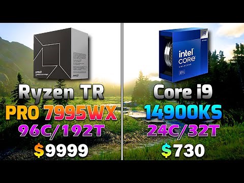 Ryzen Threadripper PRO 7995WX vs Core i9 14900KS | PC Gameplay Tested
