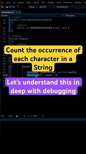How to count the occurrence of each character in a string #shorts #coding #csharp #dotnet