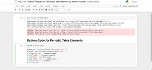 Python Code to find Elements details from periodic table | Python Coding