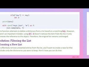 How to Fix the Python remove from json dict Issue