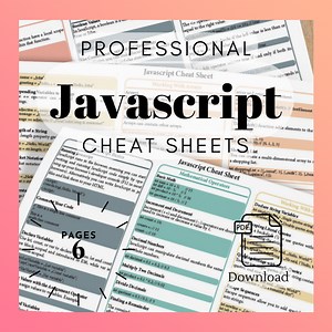 Javascript for Beginners Javascript Programming Basics Code Logical Operators Functions Objects learn Javascript Cheat Sheet Printable
