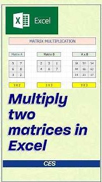 Matrix multiplication in Excel #excel