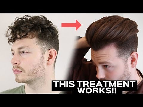 Curly to Straight Hair Tutorial - How To PERMANENTLY Straighten Your Hair