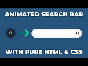 Amazing Animated Search Bar Using ONLY CSS & HTML Tutorial