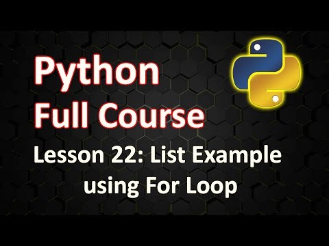 List Example using For Loop