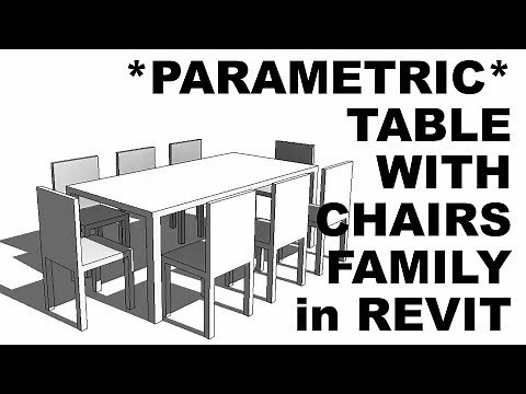 Parametric Table with Chairs Family in Revit Tutorial * Part 1 *