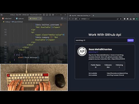 ASMR Programming - Github Api in Javascript - No Talking