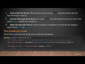 How to Hide li Elements Based on Inner span Text