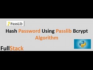 Password hashing using Passlib BCrypt Algorithm | #python #hashing #security