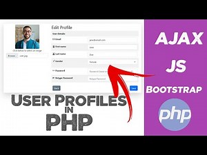 User profiles in PHP with source code | Login & Signup | AJAX, Javascript, Bootstrap responsive css