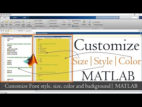 Change font size in MATLAB | Change font style & color in MATLAB | Change background color in MATLAB