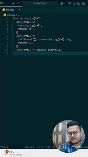JavaScript Promise Chaining & Microtask Queue Explained | MNC Interview Question #javascript