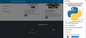Online Book Store System using PHP/MySQLi with Source Code