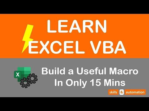 Excel VBA Crash Course for Beginners [15 Mins] Learn to Program using VBA