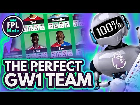 THE BEST POSSIBLE FPL TEAM ACCORDING TO AI (100% Rated!) ✅ | Using Analytics to Win FPL GW1 2024/25