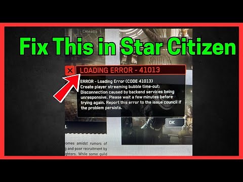 Fix Star Citizen Loading Error 41013