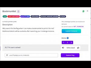 🔖 Bookmarklet Challenge Solution | PicoCTF 2024