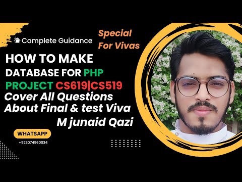 How to Make a Database | Final Viva Tips for CS619 & CS519 | PHP & Python Database Project Coding