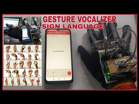 Gesture vocalizer | Sign language to speech conversation for deaf and dumb | using arduino Uno
