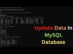How To Update Data In MySQL Database - MySQL UPDATE Updating Data In a Table MySQL Tutorial - Part 3