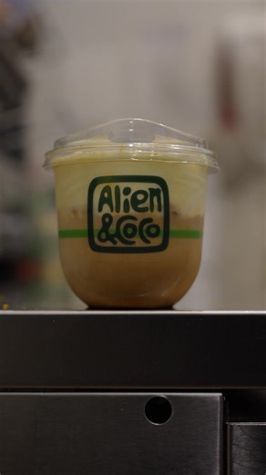 Alien&Coco Melbourne CBD Our signature Yuzu Iced Latte 🍊💚 #melbourne #coffee #melbournecbd
