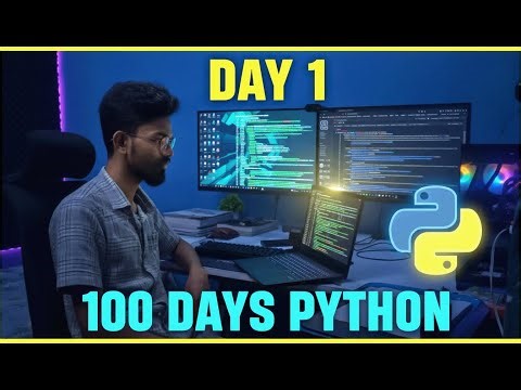 Day 1 – 100 Days of Python Challenge | Starting My Coding Journey #Python #100DaysOfCode