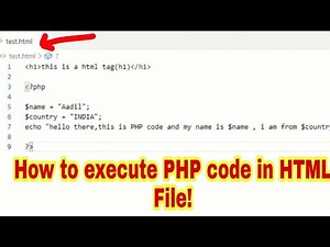 how to execute PHP code in HTML file