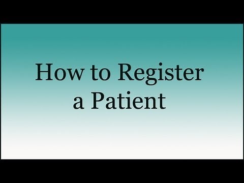 How to Register a Patient