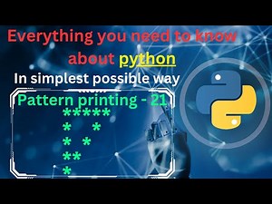 Pattern printing 21 | hollow reverse right half pyramid | pattern printing in python |python full