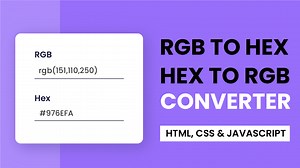 RGB To HEX / Hex To RGB Converter With Javascript | Coding Artist