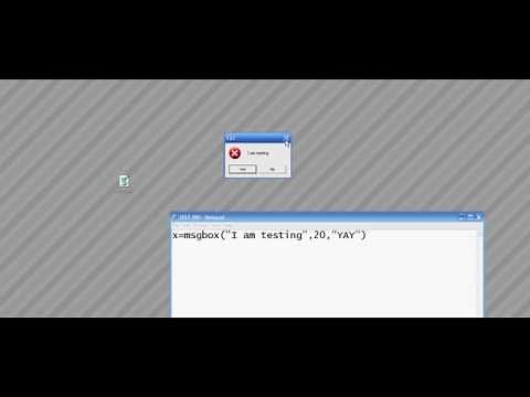 How to make a vbs error message popup using notepad.