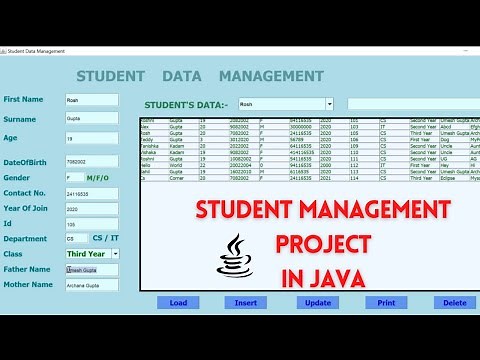 Student Registration System in Java | Student Management System Project in Java