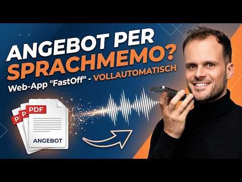 NIE WIEDER Angebote schreiben! 🎙️ PDF-Angebot per Sprachmemo mit FastOff (Beta Version)