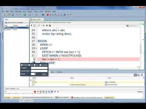 Debugging PL/SQL with Oracle SQL Developer
