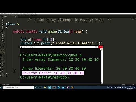 Java program to print array elements in reverse order | Learn Coding