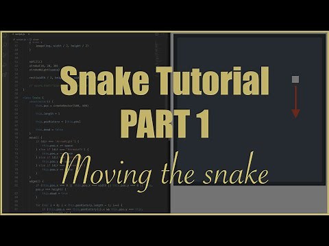 Snake tutorial in p5.js #1 | Moving the snake