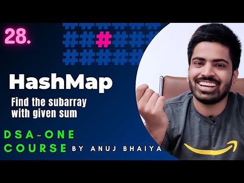 Find Subarray with the given sum k 🔥| Hashmap in Java | DSA-One Course #28