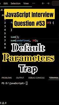 Default Parameters Trap | JavaScript Interview Question l #javascript #reactjs